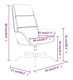 Chaise de relaxation Gris foncé Velours