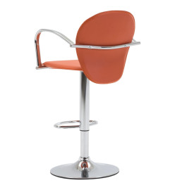 Tabouret de bar avec accoudoir Orange Similicuir