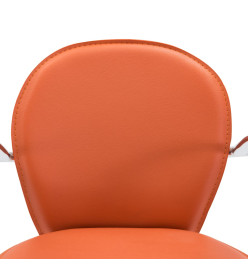 Tabouret de bar avec accoudoir Orange Similicuir