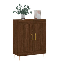 Buffet chêne marron 69,5x34x90 cm bois d'ingénierie