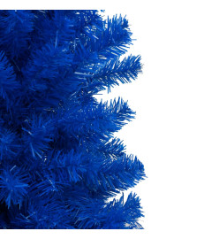 Arbre de Noël artificiel avec LED et boules Bleu 150 cm PVC