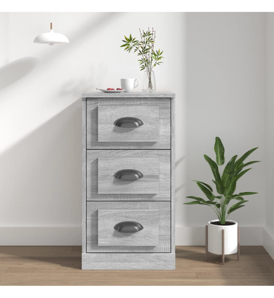 Buffet sonoma gris 36x35,5x67,5 cm bois d'ingénierie