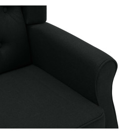 Fauteuil de massage avec repose-pied Noir Tissu