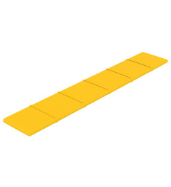 Panneaux muraux 12 pcs Jaune 90x15 cm Velours 1,62 m²