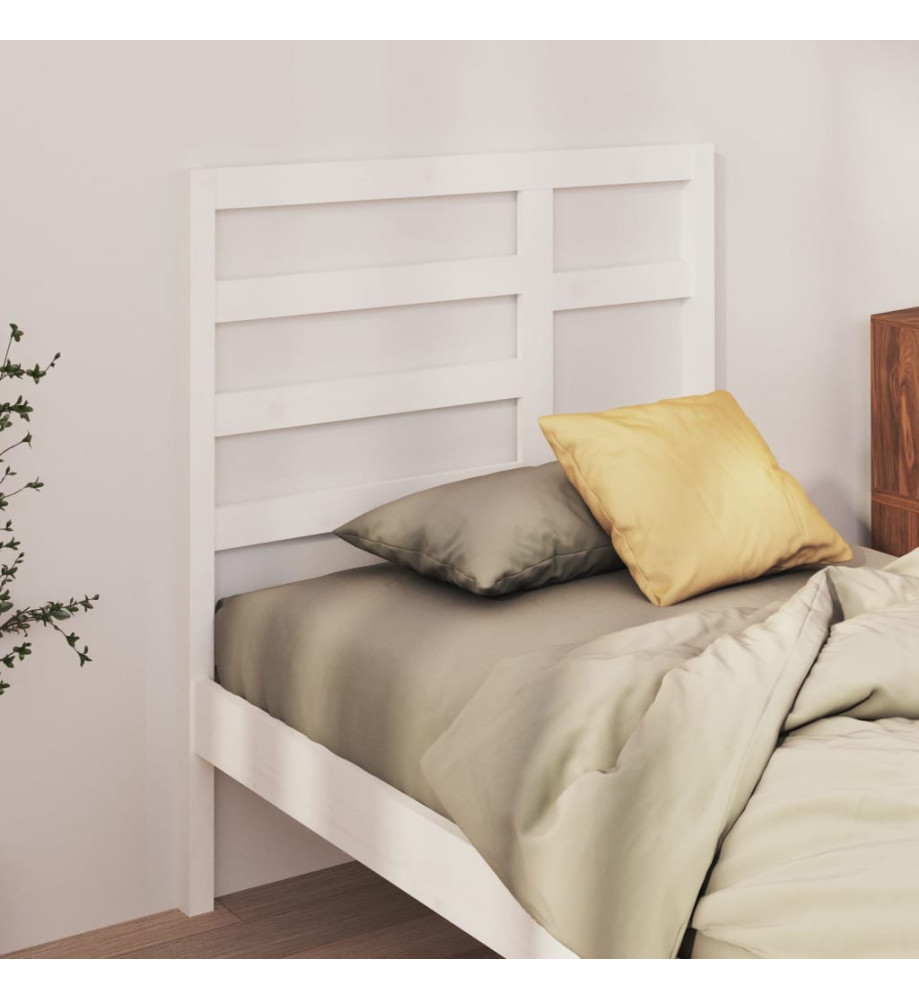 Tête de lit Blanc 96x4x104 cm Bois massif de pin Tête de lit Blanc 96x4x104 cm Bois massif de pin