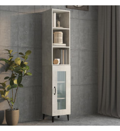 Armoire murale Gris béton 34,5x32,5x90 cm Bois d'ingénierie