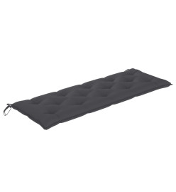 Banc Batavia avec coussin anthracite 150 cm Bois de teck massif