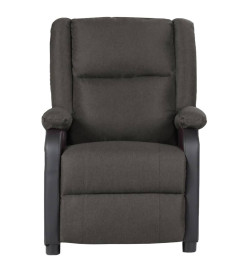 Fauteuil inclinable électrique gris foncé similicuir et tissu