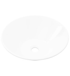 Lavabo de salle de bain en porcelaine Blanc