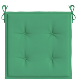 Coussins de chaise de jardin 6 pcs vert 50x50x3 cm tissu oxford