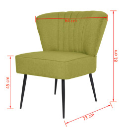 Chaise de cocktail Vert Tissu