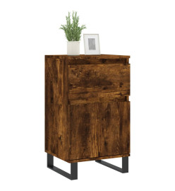 Buffet chêne fumé 40x35x70 cm bois d'ingénierie