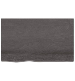 Dessus de bureau gris foncé 80x50x4 cm bois chêne traité