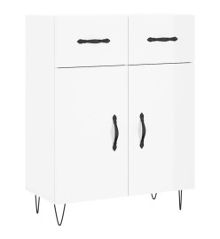 Buffet Blanc brillant 69,5x34x90 cm Bois d'ingénierie