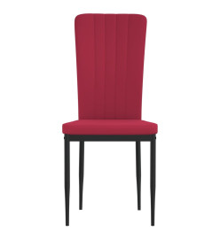 Chaises à manger lot de 4 Rouge bordeaux Velours