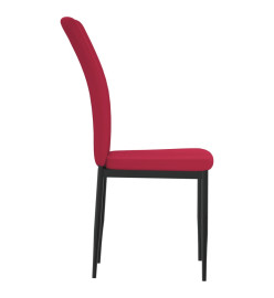 Chaises à manger lot de 4 Rouge bordeaux Velours