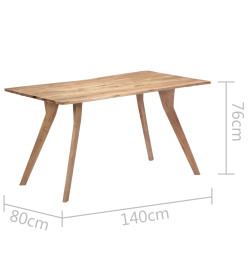 Table de salle à manger 140x80x76 cm Bois d'acacia massif