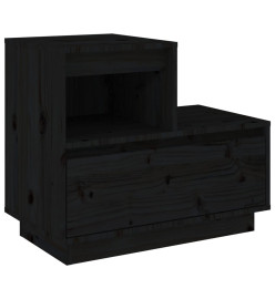 Tables de chevet 2 pcs Noir 60x34x51 cm Bois de pin solide