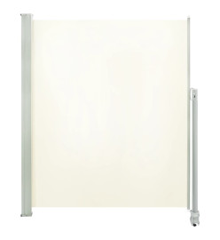 Auvent latéral rétractable de patio 160 x 300 cm Blanc cassé