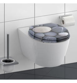 SCHÜTTE Siège de toilette avec fermeture en douceur GREY STONE