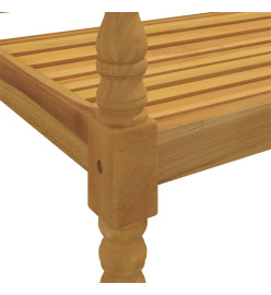 Banc Batavia avec coussin beige 150 cm Bois de teck massif