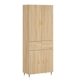 Buffet haut Chêne sonoma 69,5x34x180 cm Bois d'ingénierie