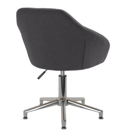 Chaise pivotante de bureau Gris foncé Tissu