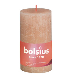 Bolsius Bougies pilier rustiques Shine 4 pcs 130x68 mm Rose brumeux