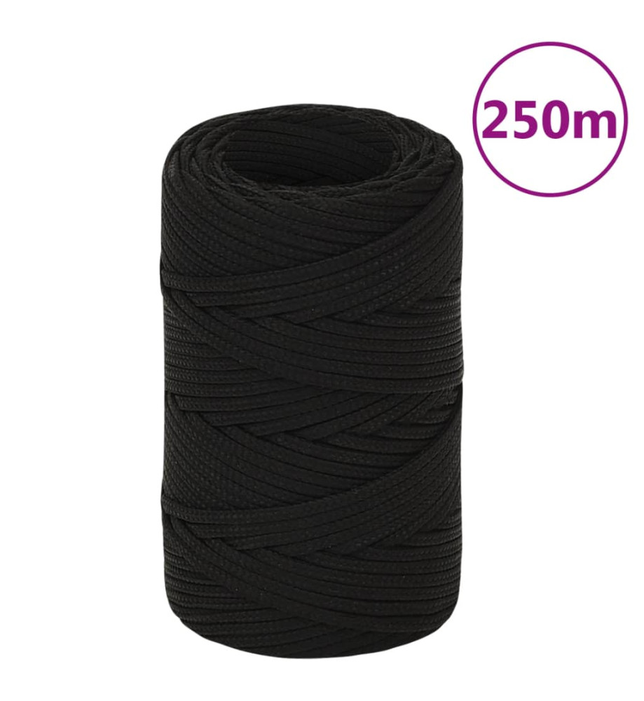 Corde de travail Noir 2 mm 250 m Polyester