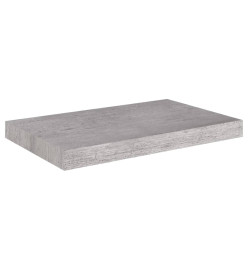 Étagère murale flottante Gris béton 50x23x3,8 cm MDF