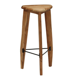 Tabourets de bar lot de 2 bois d'acacia massif