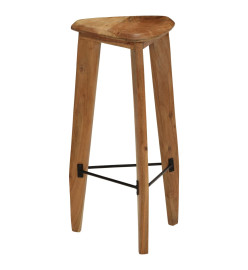 Tabourets de bar lot de 2 bois d'acacia massif