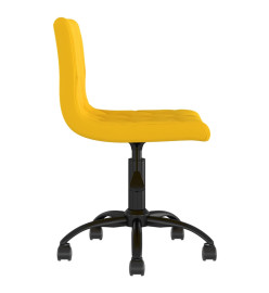 Chaises à manger pivotantes lot de 2 jaune moutarde velours