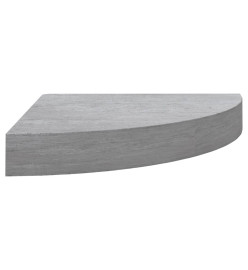 Étagères d'angle murales 4 pcs Gris béton 35x35x3,8 cm MDF