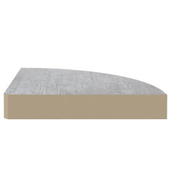 Étagères d'angle murales 4 pcs Gris béton 35x35x3,8 cm MDF