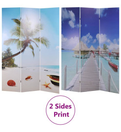 Cloison de séparation pliable 120 x 170 cm Plage