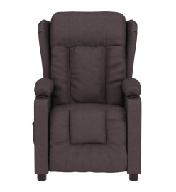 Fauteuil électrique de massage Marron foncé Tissu