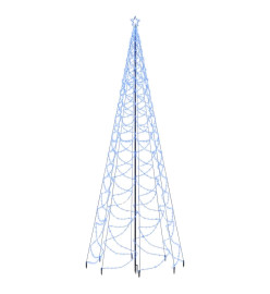 Arbre de Noël avec poteau en métal 1400 LED bleues 5 m