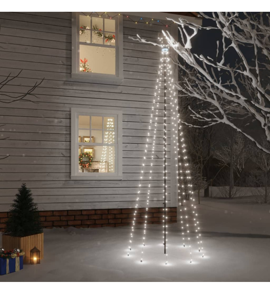 Sapin de Noël avec piquet Blanc froid 310 LED 300 cm