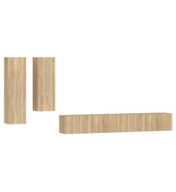 Ensemble de meubles TV 4 pcs Chêne sonoma Bois d'ingénierie