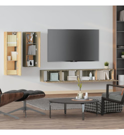 Ensemble de meubles TV 4 pcs Chêne sonoma Bois d'ingénierie