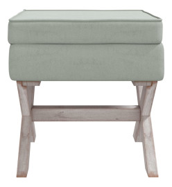 Tabouret de rangement Gris clair 45x45x49 cm Velours