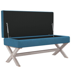 Tabouret de rangement Bleu 110x45x49 cm Velours