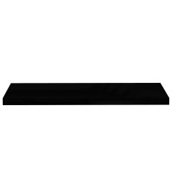 Étagère murale flottante Noir brillant 90x23,5x3,8 cm MDF