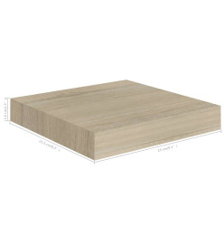 Étagères murales flottantes 4 pcs Chêne 23x23,5x3,8 cm MDF