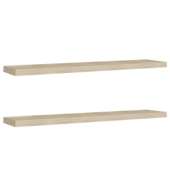 Étagères murales flottantes 2 pcs Chêne 120x23,5x3,8 cm MDF