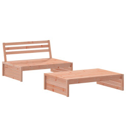 Salon de jardin 2 pcs avec coussins bois massif douglas