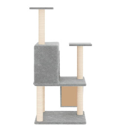 Arbre à chat avec griffoirs en sisal Gris clair 109 cm