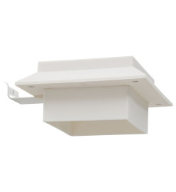 Lampes solaires à LED carrées d'extérieur 12 pcs 12 cm Blanc