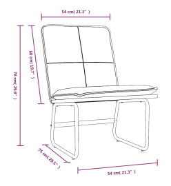 Chaise longue Noir 54x75x76 cm Similicuir